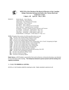 MINUTES of the Meeting of the Board of Directors of the Canadian