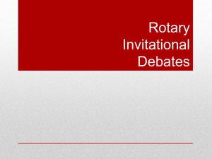 Rotary Invitational Debate