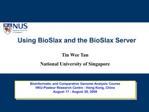 Using BioSlax and BioSlax Server