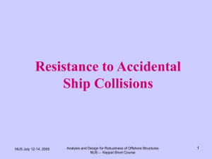 Resistance to Accidental Ship Collisions