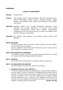 Board of Management – 23 March 2015 Confidential BOARD OF