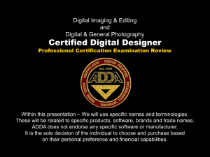 Digital Imaging & Editing - American Design Drafting Association