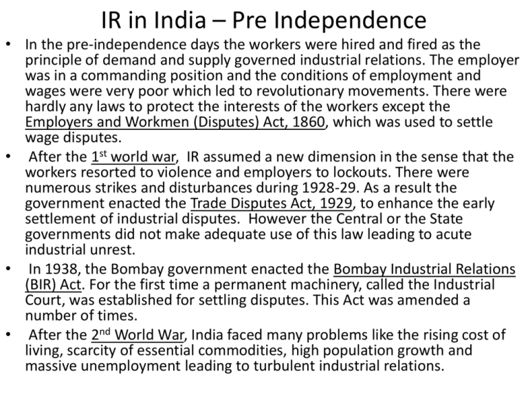 INDUSTRIAL RELATIONS