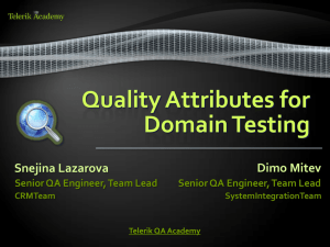 Quality Attributes for Domain Testing