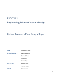 ESC471H1 - Engineering Science Capstone Design