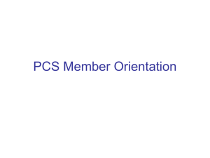 PCS Member Orientation