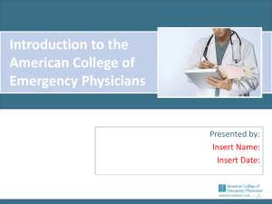 Why Does ACEP Matter? - American College of Emergency
