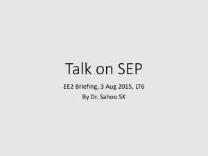 SEP Presentation Slides - The Department of Electrical Engineering
