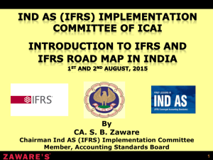 Comparative Summary of Indian Accounting Standards & IFRS