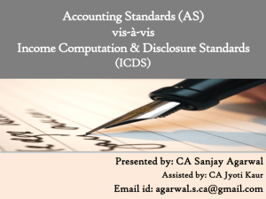 An Analogy of The Accounting Standards (AS) & The Income