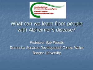 What can we learn from people with Alzheimer's disease?