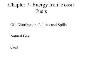 Chapter 7- Energy from Fossil Fuels
