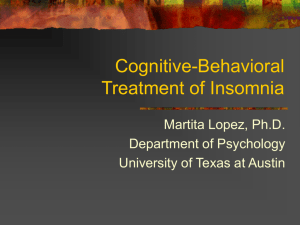 Insomnia - HomePage Server for UT Psychology
