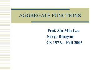 Aggregate Functions