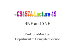 4NF and 5NF - Department of Computer Science
