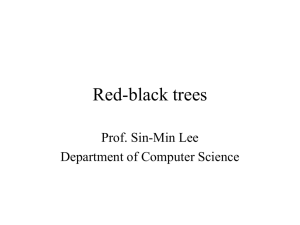 Red-black trees - Department of Computer Science