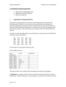 Statistics Notes 3