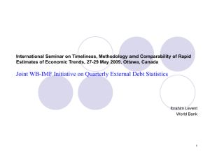 Progress on the joint Bank-IMF project on a debtor database of