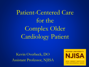 Patient-Centered Care for the Complex Older Cardiology Patient