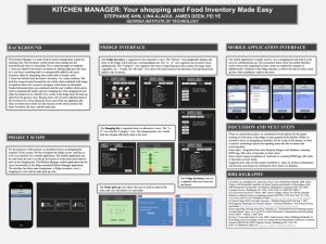 KITCHEN MANAGER: Your shopping and Food Inventory Made