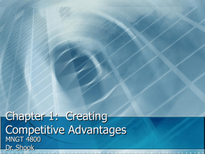 Chapter 1: Creating Competitive Advantages