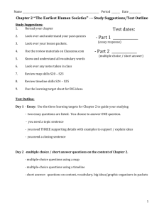 Ch.2 Study Guide Review Packet