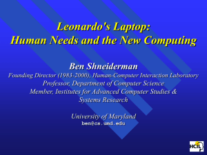 Leonardo's Laptop: Human Needs and the New Computing