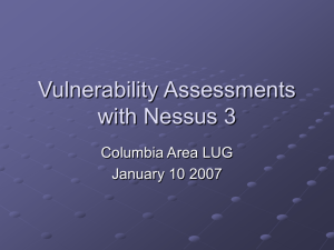 Nessus3 - Columbia-Area Linux Users Group