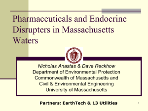 Pharmaceuticals and Endocrine Disrupters in Massachusetts Waters