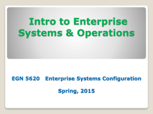 1. Intro to Enterprise Systems and Operations