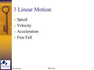 3 Linear Motion