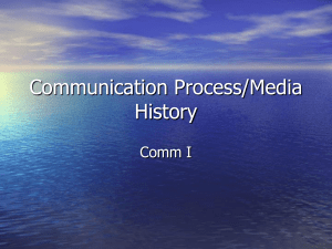 Communication Process/Media History