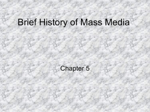 Brief History of Mass Media - mass-media