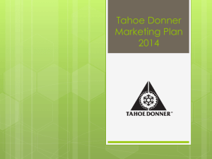 Tahoe Donner Marketing Plan 2014
