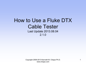 How to Use a Fluke DTX Cable Tester - Chipps