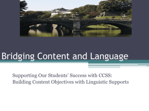 Bridging Content and Language Powerpoint