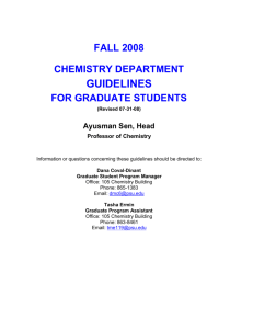 Fall 2008 Guidelines Doc - Department of Chemistry