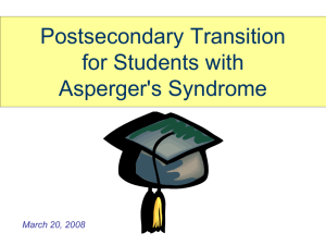 Asperger's Syndrome- Useful information