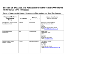 balance and agreement contacts for the Whole of Government