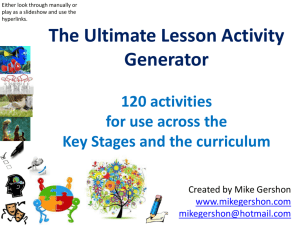 The Ultimate Lesson Activity Generator