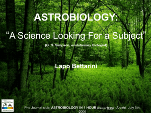 astrobiology in 1 hour