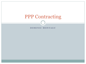 PPP Contracting - Private Healthcare in Developing Countries