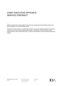 CEO Service Contract Side CHIEF EXECUTIVE OFFICER'S