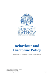 Behaviour and Discipline Policy (docx 371 KB)