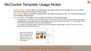 Usage Notes and Best Practices
