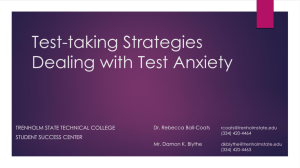 Test-taking Strategies Dealing with Test Anxiety