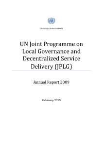 UN Joint Programme on Local Governance and Decentralized