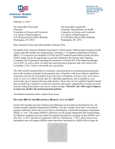 Site Neutral Payment Proposals for Post-acute Care