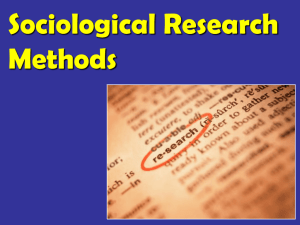 Sociological Research - Mrs. Silverman: Social Studies