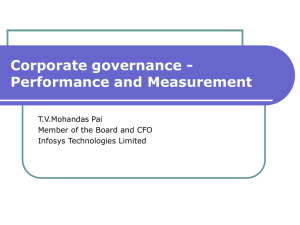 Corporate governance : Performance and Measurement